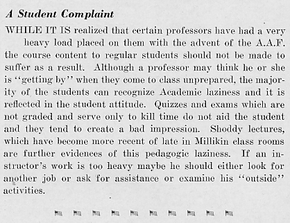 A student complaint, March 1943 Decaturian