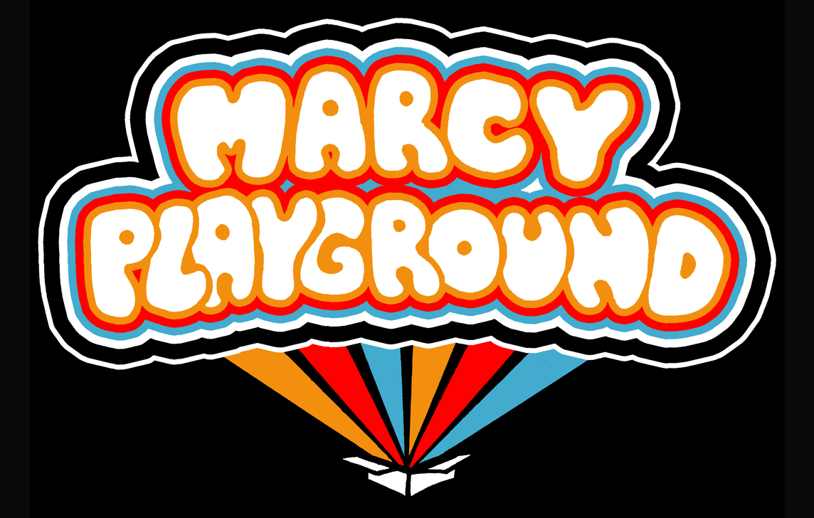 Puffy text logo saying &quot;Marcy Playground.&quot;