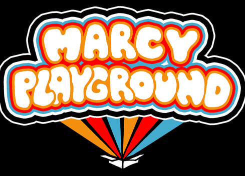 Puffy text logo saying &quot;Marcy Playground.&quot;