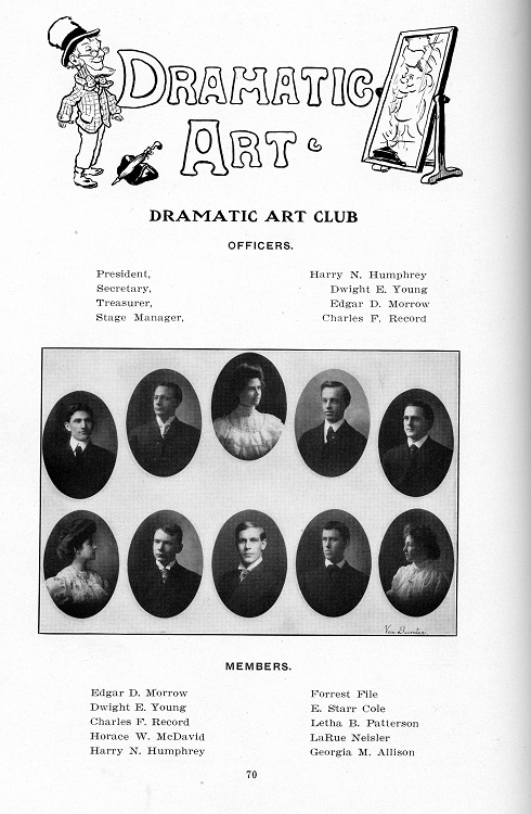 1906 Millidek, Dramatic Art Club
