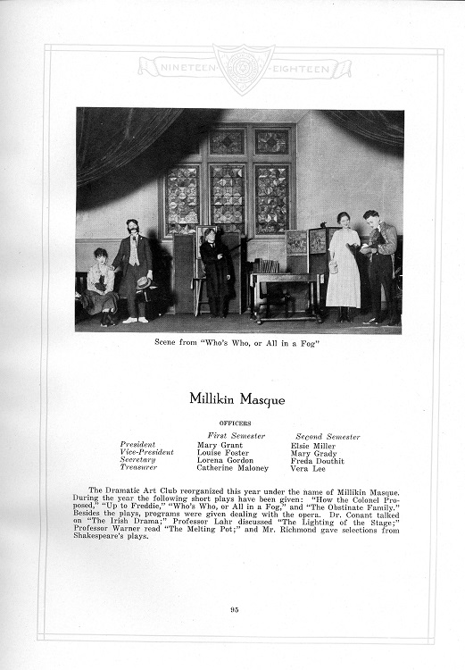 Millikin Masque, 1918 Millidek