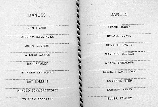 1932 TKE dance card