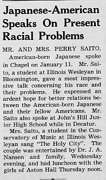 Japanese-American speaks on, January 1944 Decaturian