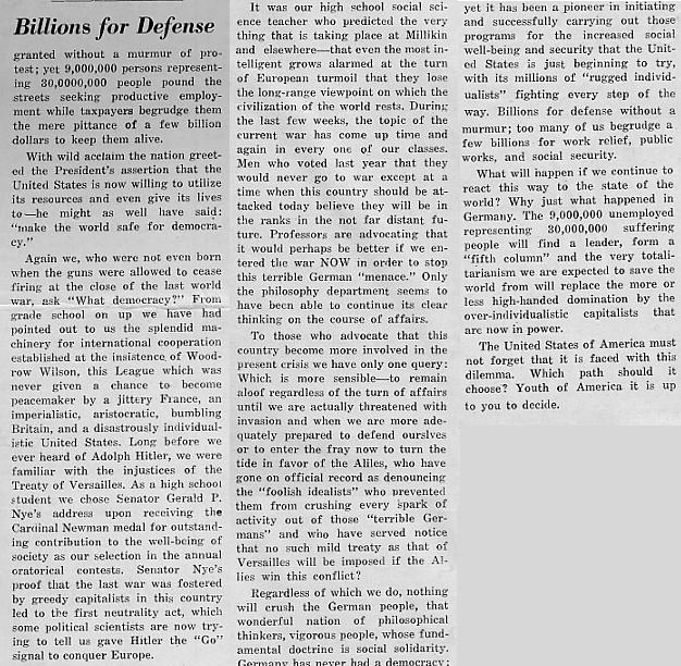 Billions for Defense, May 1940 Decaturian