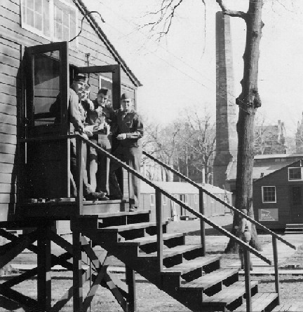 cadets at barracks entrance