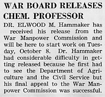War board releases chem. professor, September 1943 Decaturian