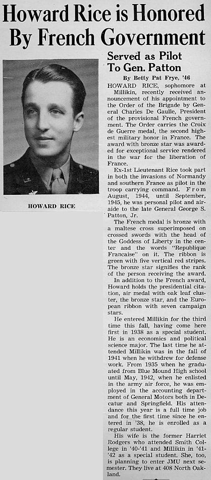 Howard Rice, January 1946 Decaturian