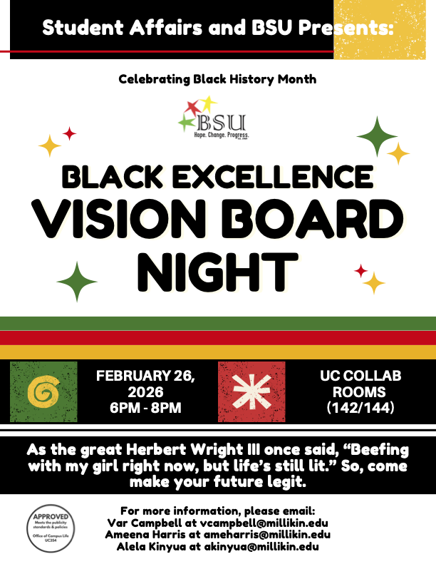 black excellence vision board night