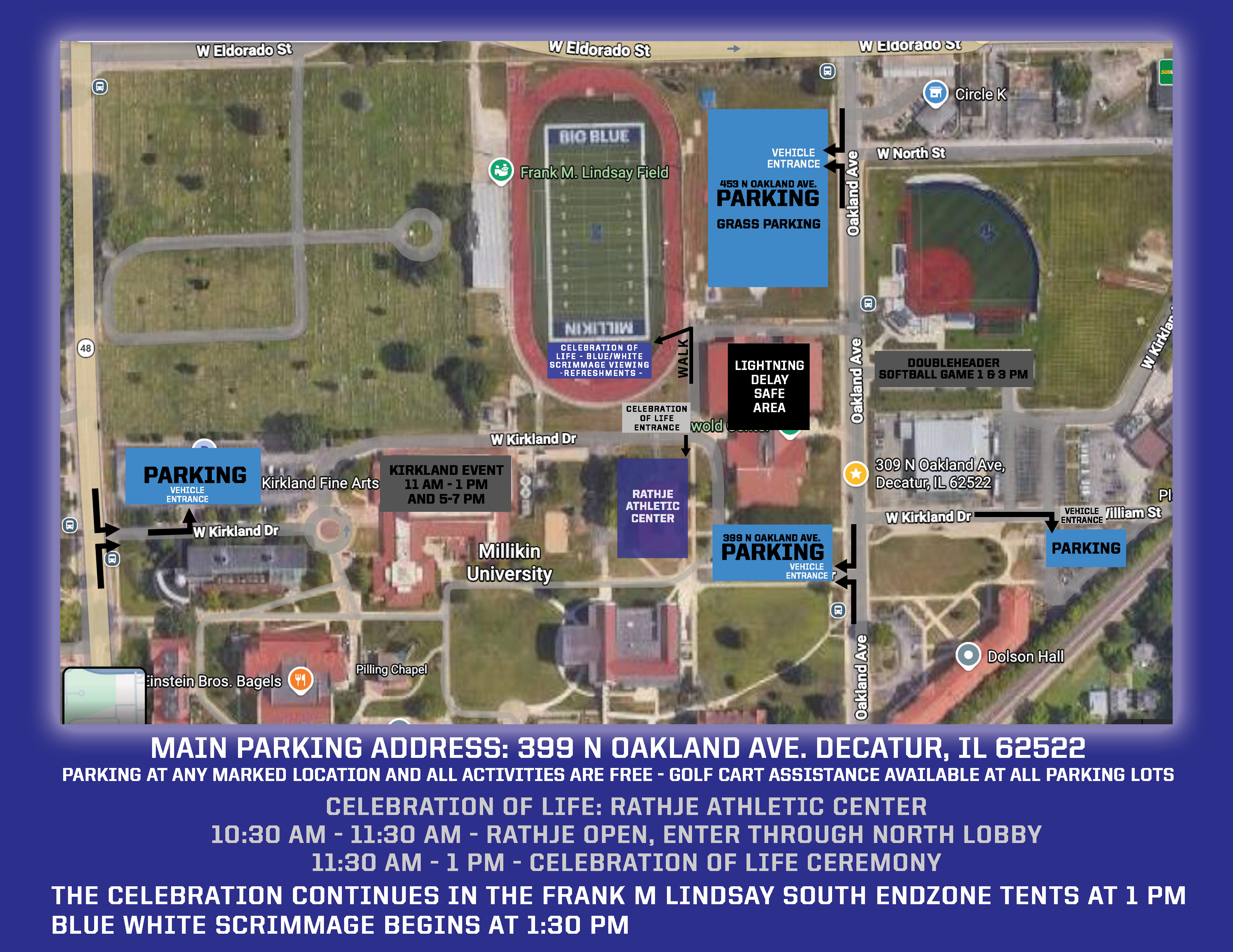 Parking Map Athletics 