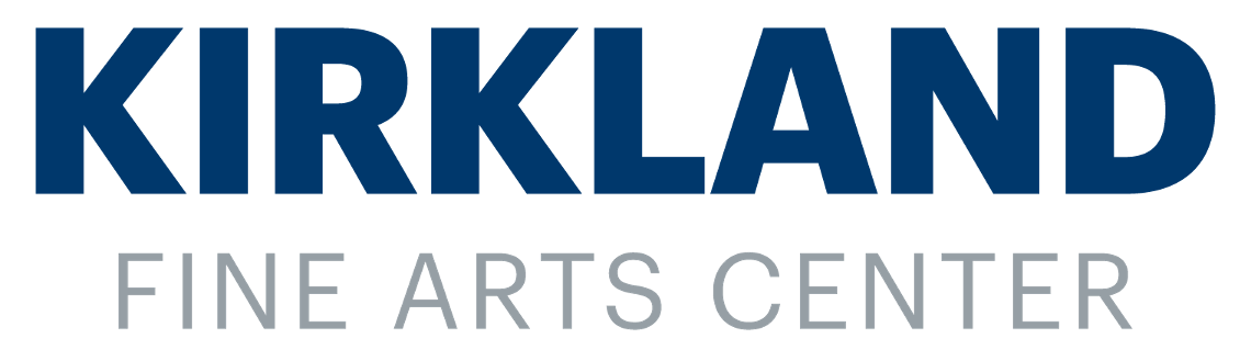 Kirkland Fine Arts Center Logo (blue and gray text) on white background