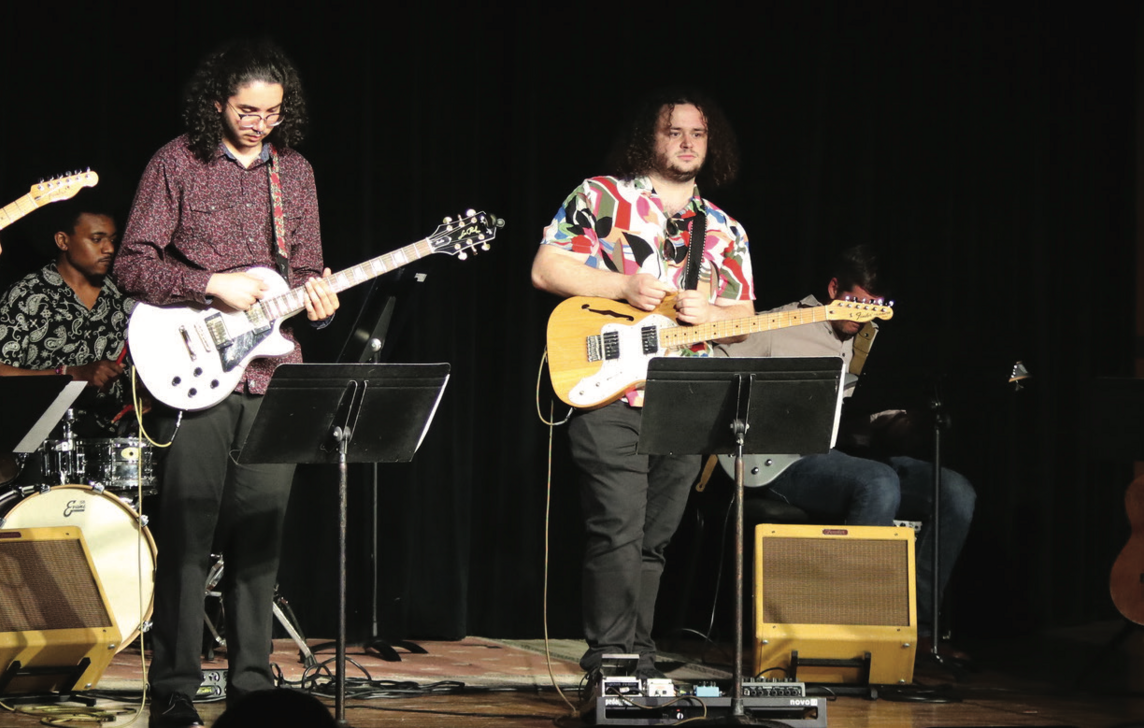 students playing guitar