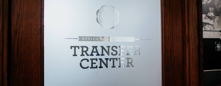 Door with transfer Center lettering