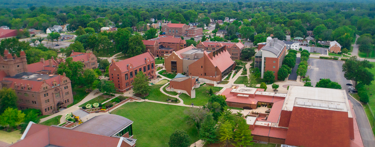 Aerial view of Millikin Campus