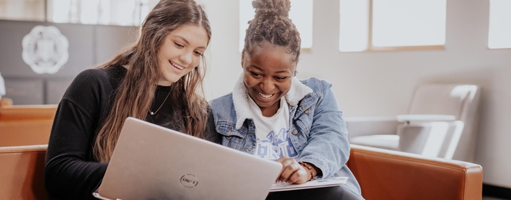 Students studying