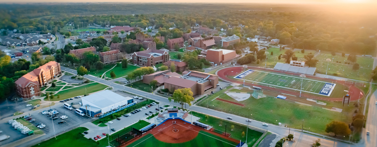 aerial view of campus