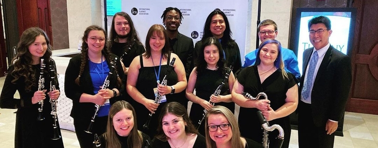 group of students holding instruments