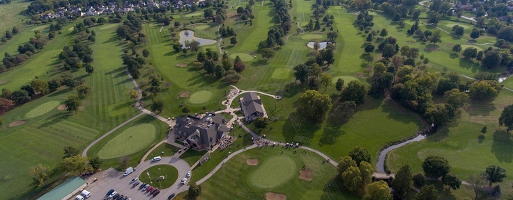 aerial view of hickory point golf course