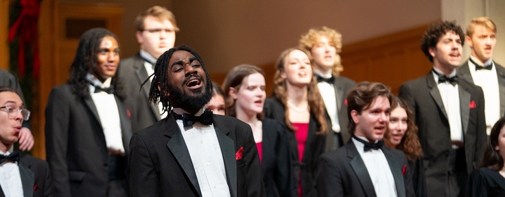 choir students performing