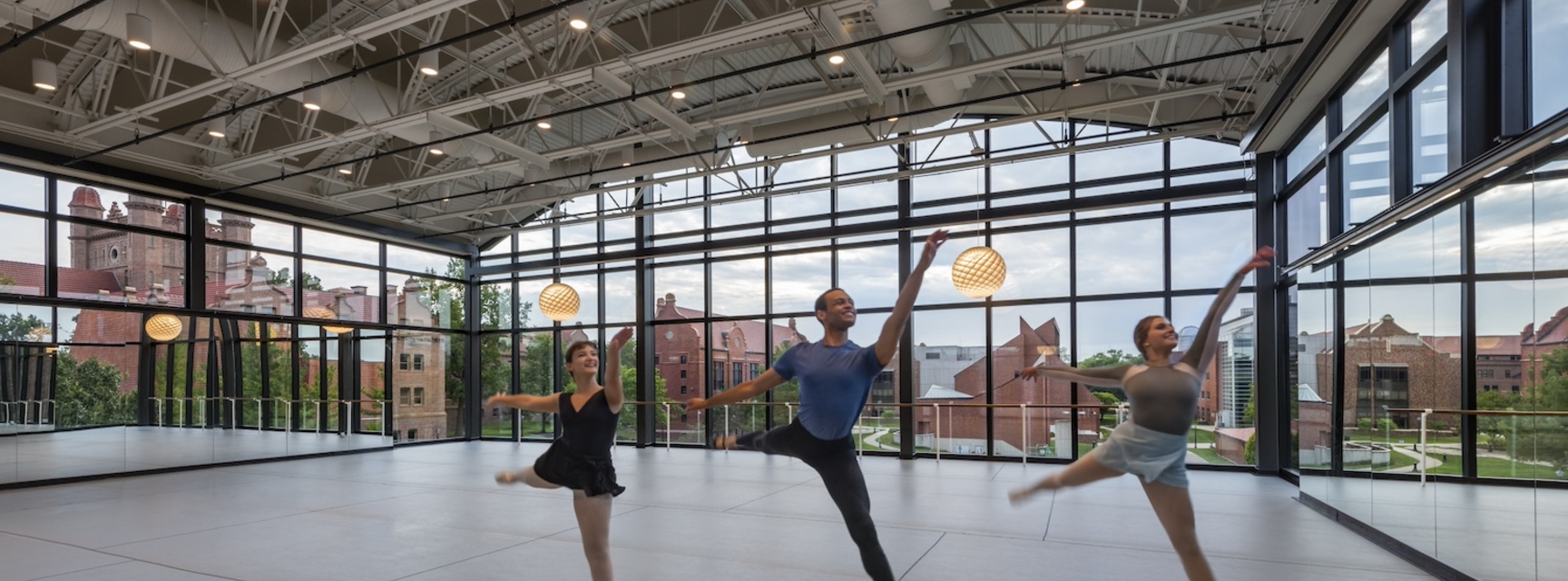 Students dancing