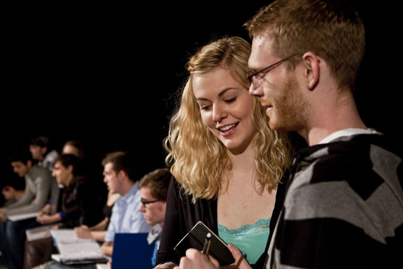 Two students talking