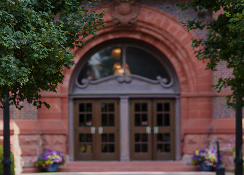 Shilling Hall arched doors