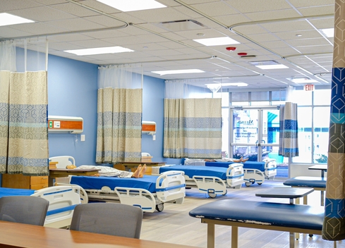 Hospital beds in health sciences center