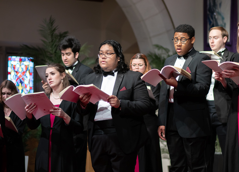 Millikin students singing