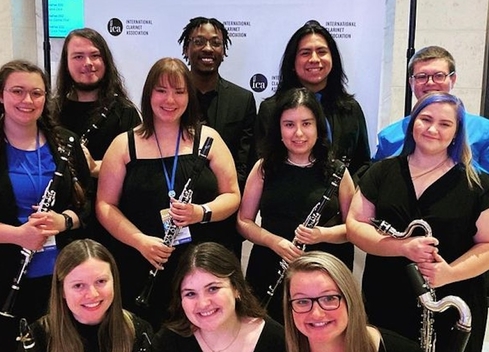 group of students holding instruments