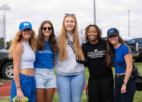 Students at Homecoming Game