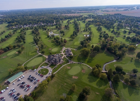 aerial view of hickory point golf course