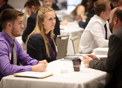 students interviewing