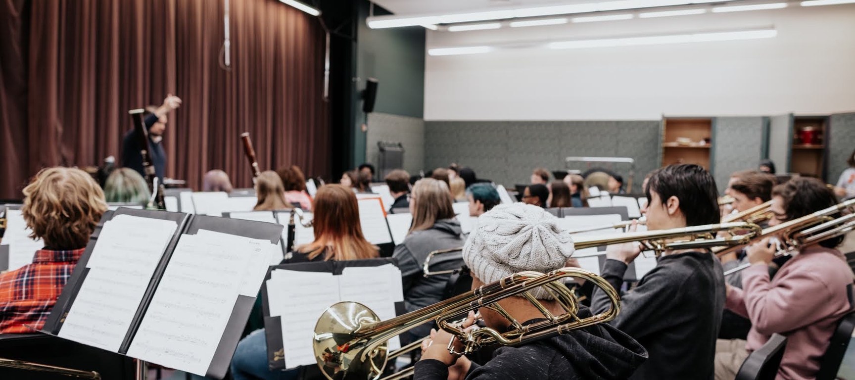 Instructor conducting students