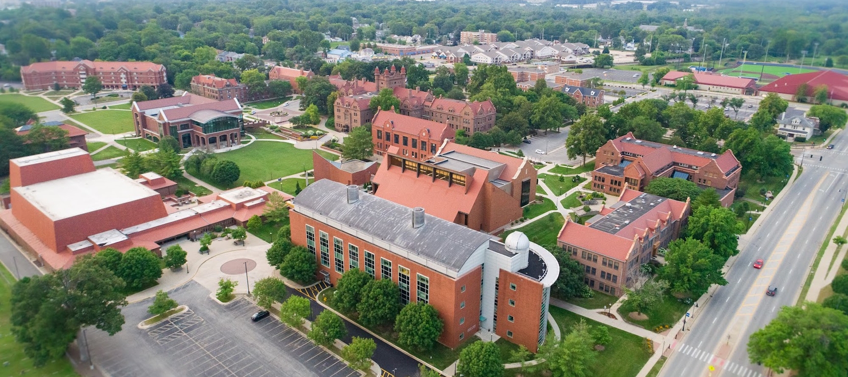 Aerial view of Millikin Campus