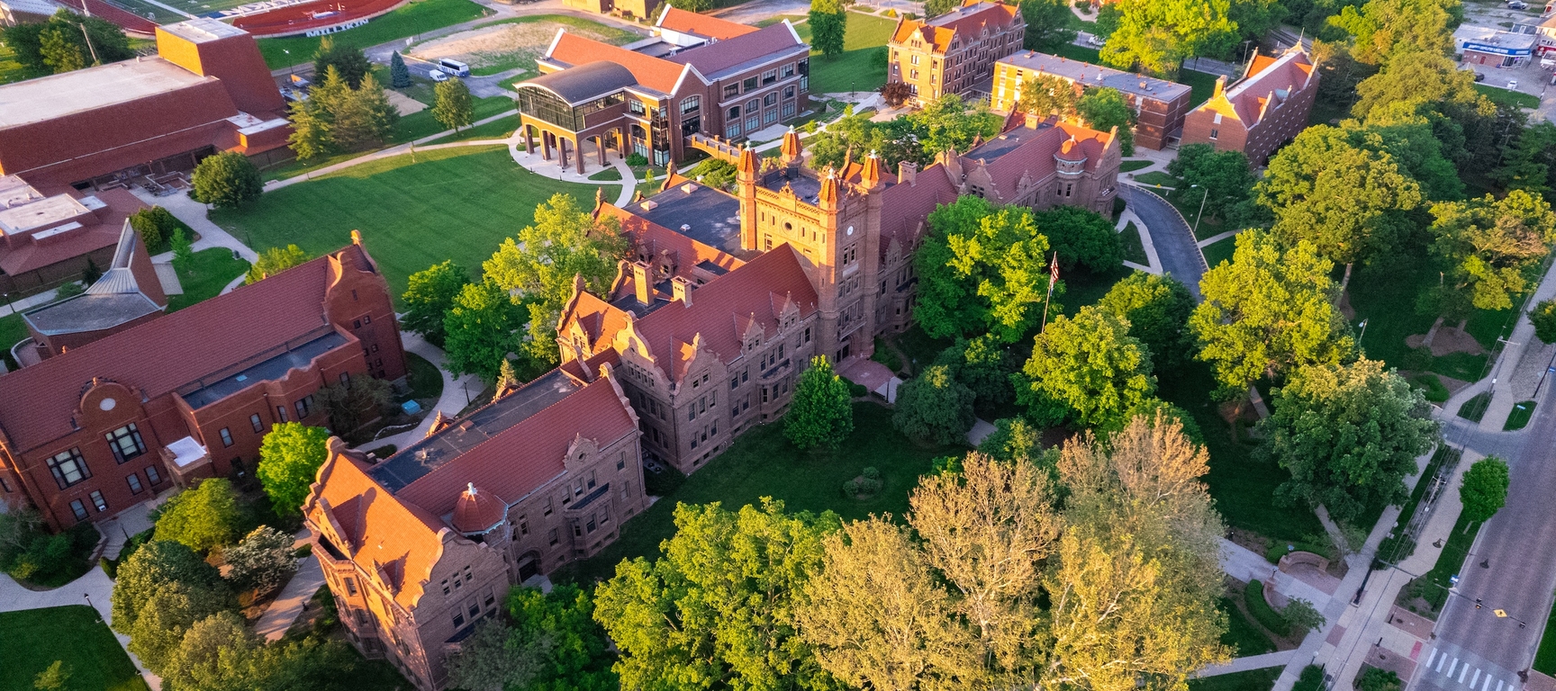 aerial view of campus