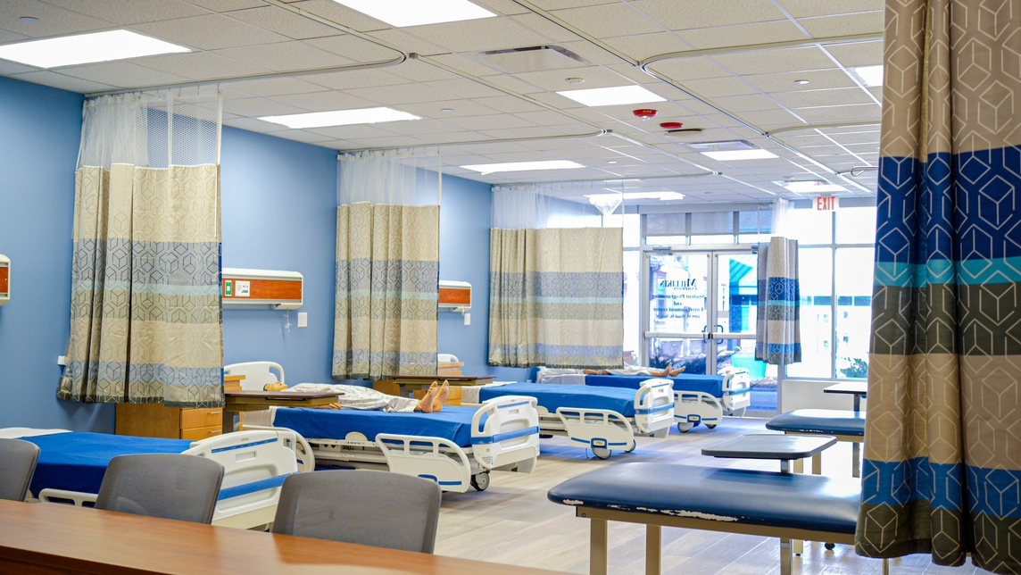 Hospital beds in health sciences center