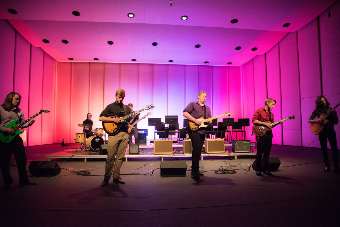 guitar students performing