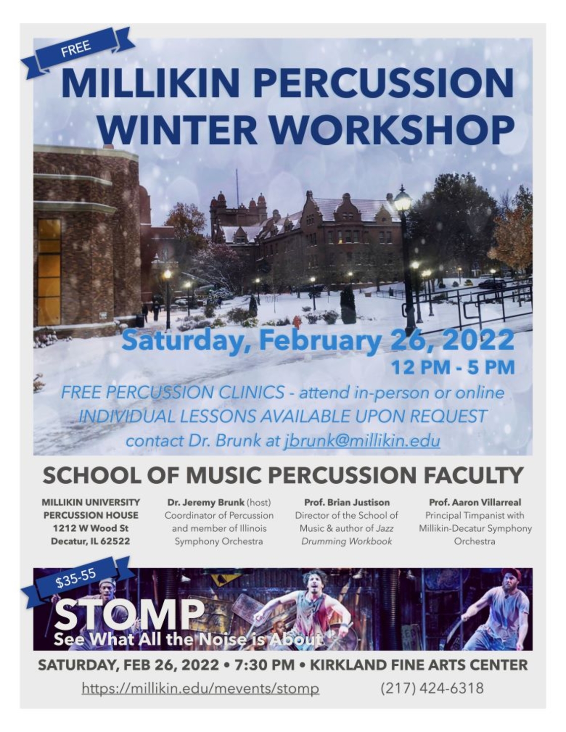 Millikin Percussion Winter Workshop