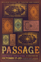 Poster for &quot;Passage&quot; by Christopher Chen featuring vintage rugs 