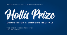 Hollis Prize Logo / Image on Blue Background