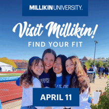 Visit Millikin and find your fit