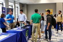 students at the career and internship fair